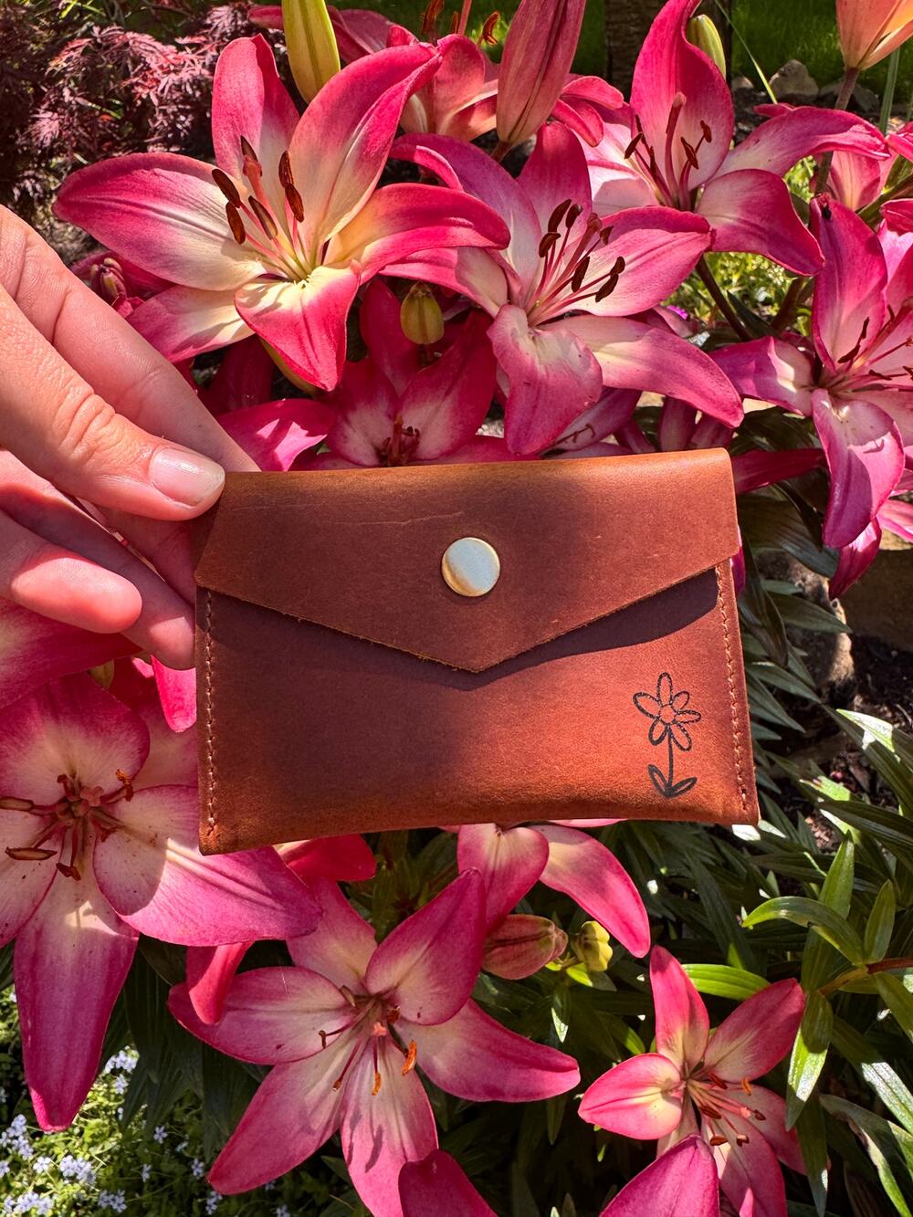 Genuine Leather Wallet  LIGHT BROWN Credit Card Holder Wallet NEW FAST SHIP